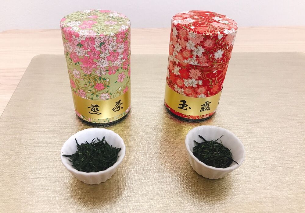 玉　露　朝霧・上煎茶　萌香　各８０ｇ缶入り　４
